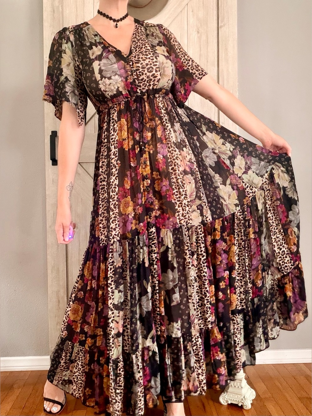 Johnny Was Patchwork Maxi Dress